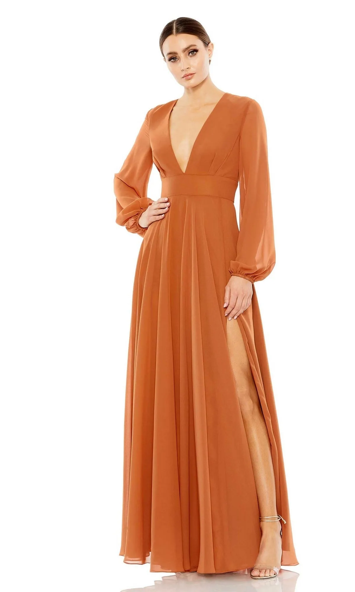 Long Sleeve Long Formal Dress: Mac Duggal 55682 sold by PromGirl product image thumbnail 3