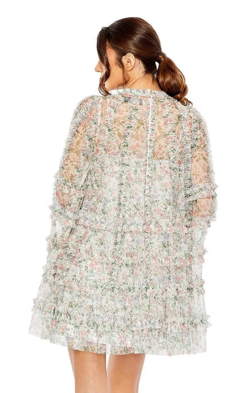 Long Sleeve Short Party Dress: Mac Duggal 8007 sold by PromGirl product image thumbnail 2