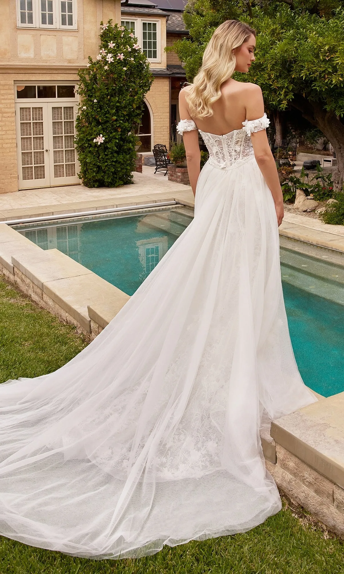 3D Floral Lace Wedding Gown CD861W sold by PromGirl product image thumbnail 3