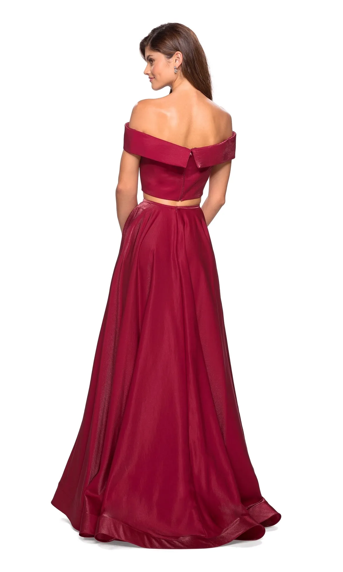 La Femme A-Line Two-Piece Satin Prom Dress 26919 sold by PromGirl product image thumbnail 3