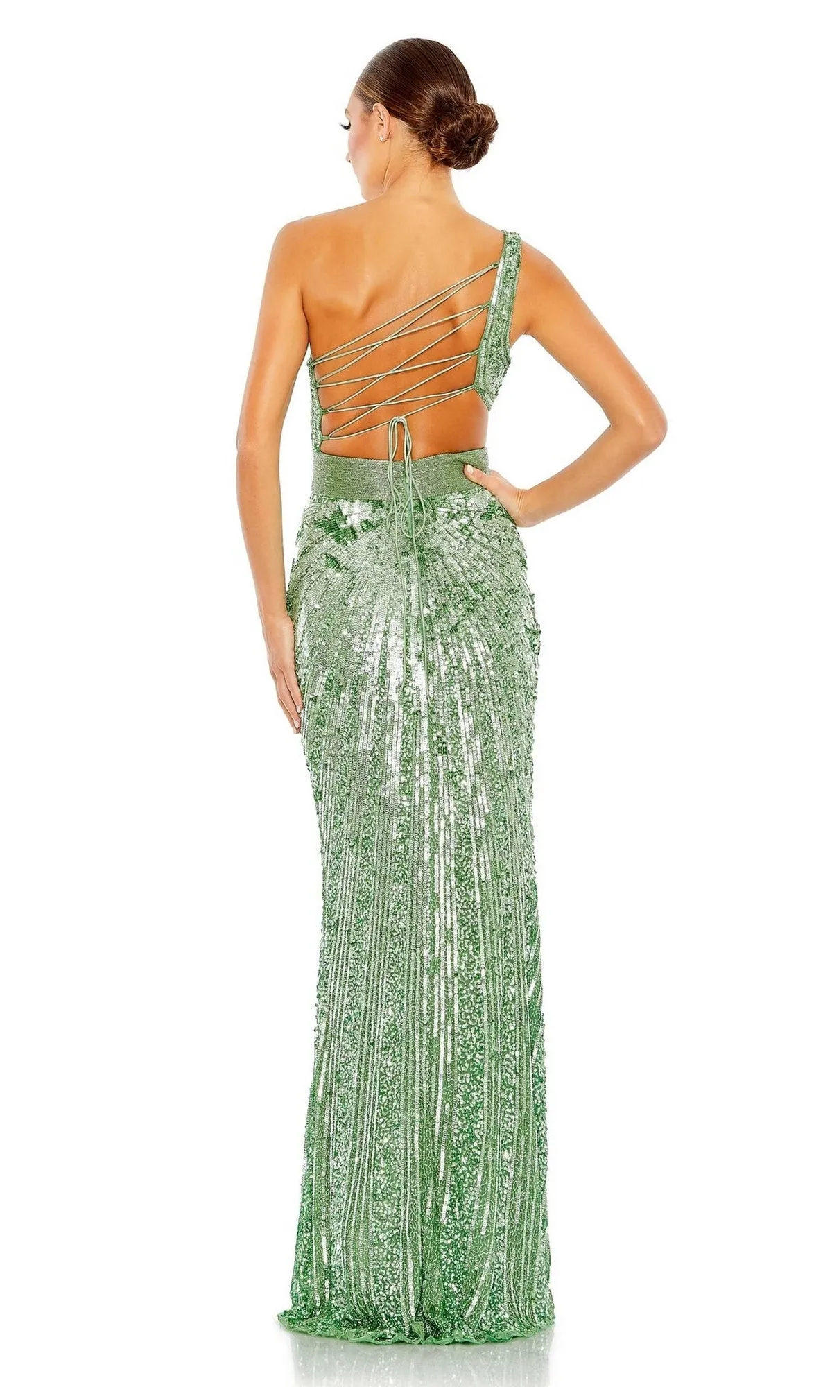 One-Shoulder Sequin Formal Dress: Mac Duggal 5687 sold by PromGirl product image thumbnail 5