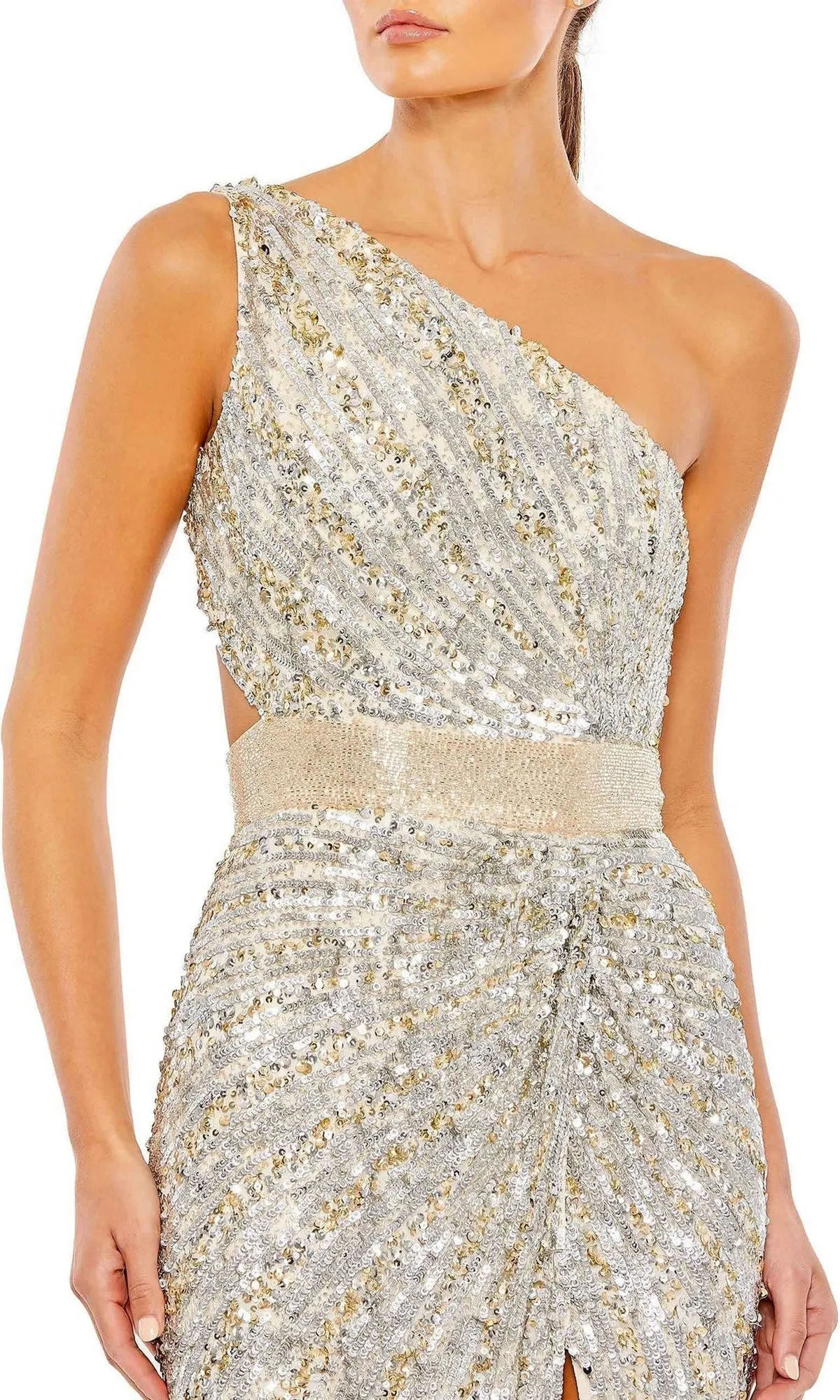 One-Shoulder Sequin Formal Dress: Mac Duggal 5687 sold by PromGirl product image thumbnail 4