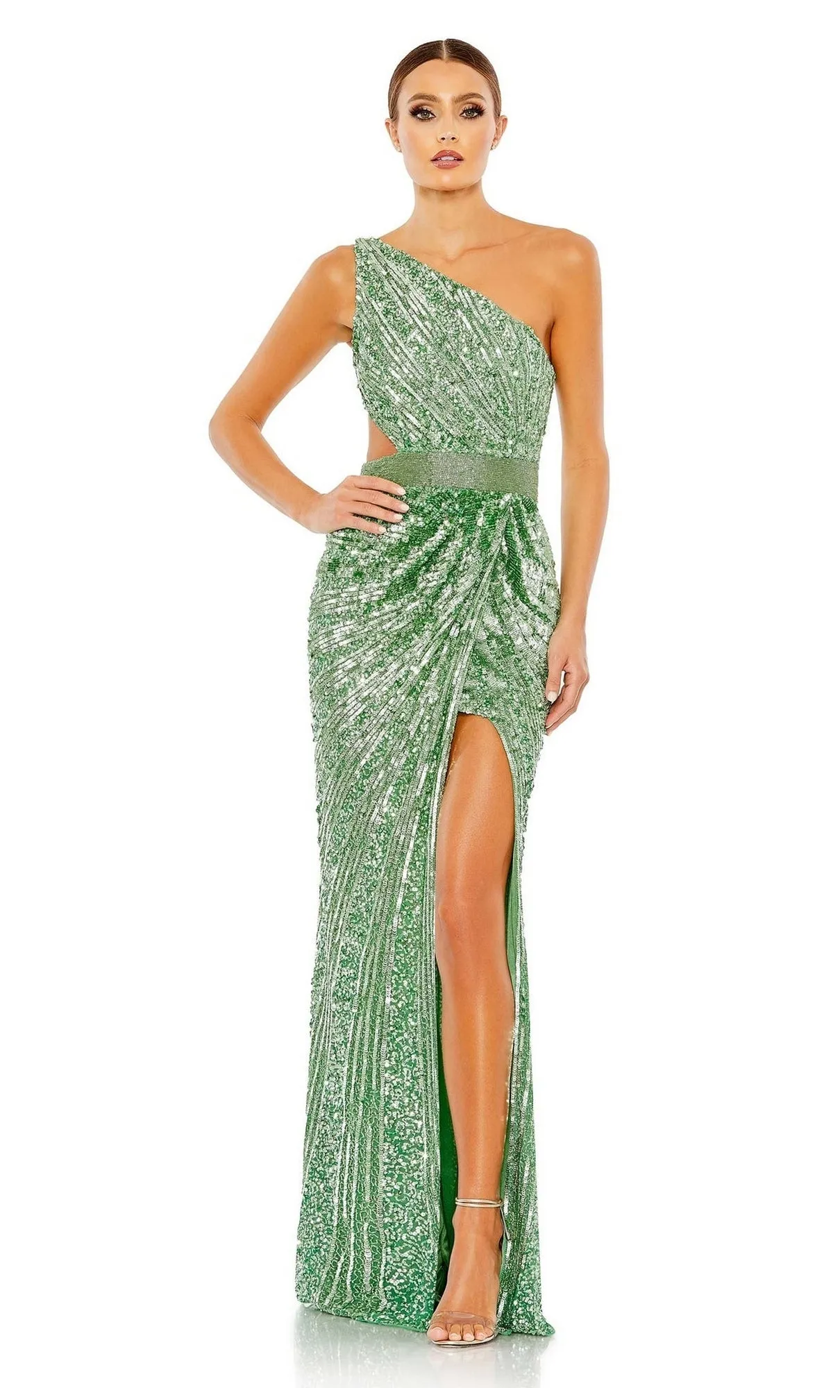 One-Shoulder Sequin Formal Dress: Mac Duggal 5687 sold by PromGirl product image thumbnail 3