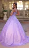 Glitter-Tulle Long Prom Ball Gown H1271 sold by PromGirl
