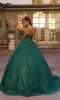 Glitter-Tulle Long Prom Ball Gown H1271 sold by PromGirl