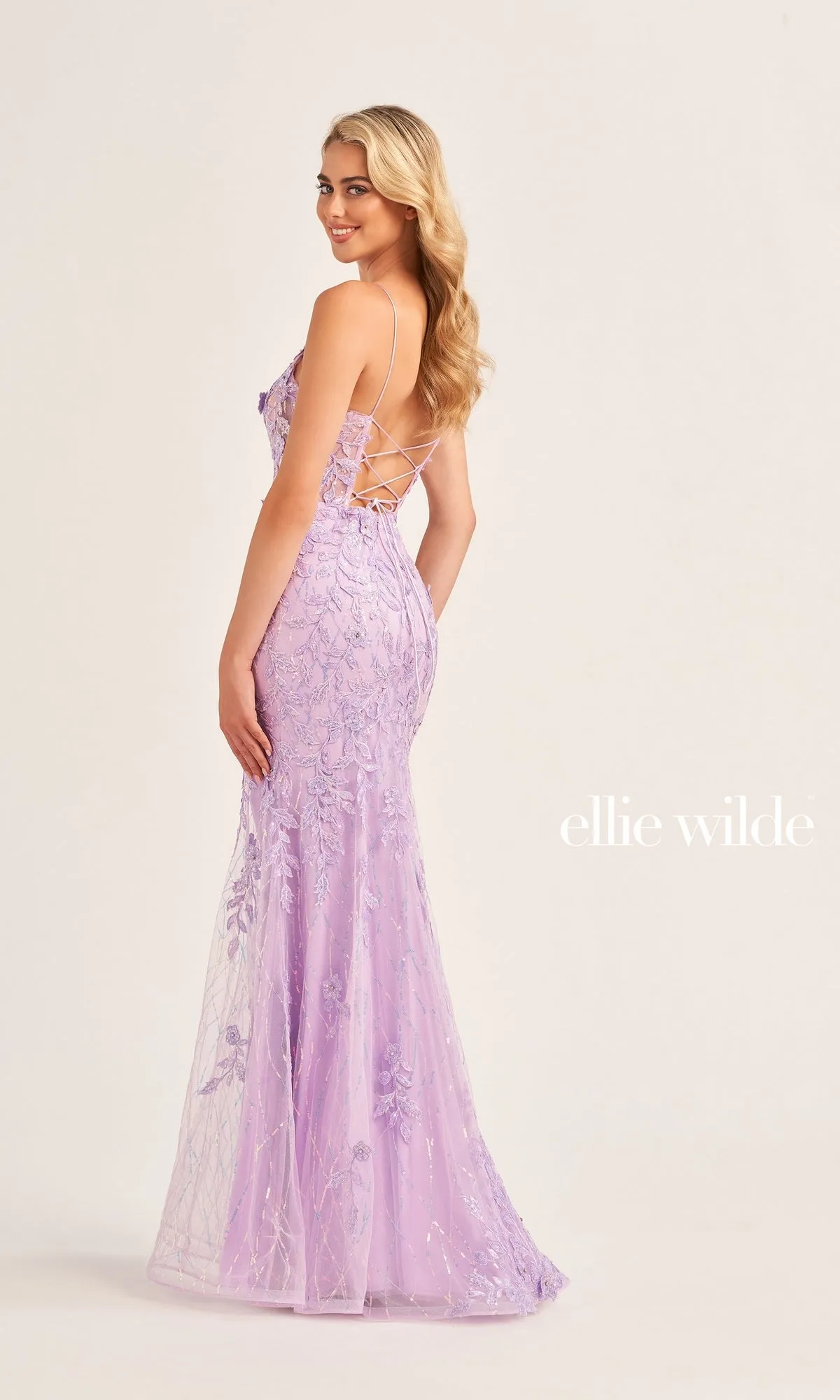 Ellie Wilde Long Prom Dress EW35110 with Train sold by PromGirl product image thumbnail 2