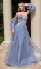 Long Sleeve Strapless Long A-Line Prom Dress CD830 sold by PromGirl