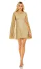 Short Gold Beaded Cocktail Dress: Mac Duggal 5931 sold by PromGirl