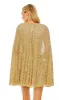 Short Gold Beaded Cocktail Dress: Mac Duggal 5931 sold by PromGirl