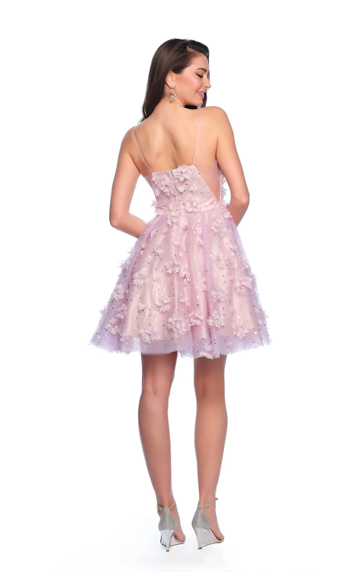 Dave and Johnny Short Purple Hoco Dress 11751 sold by PromGirl product image thumbnail 4