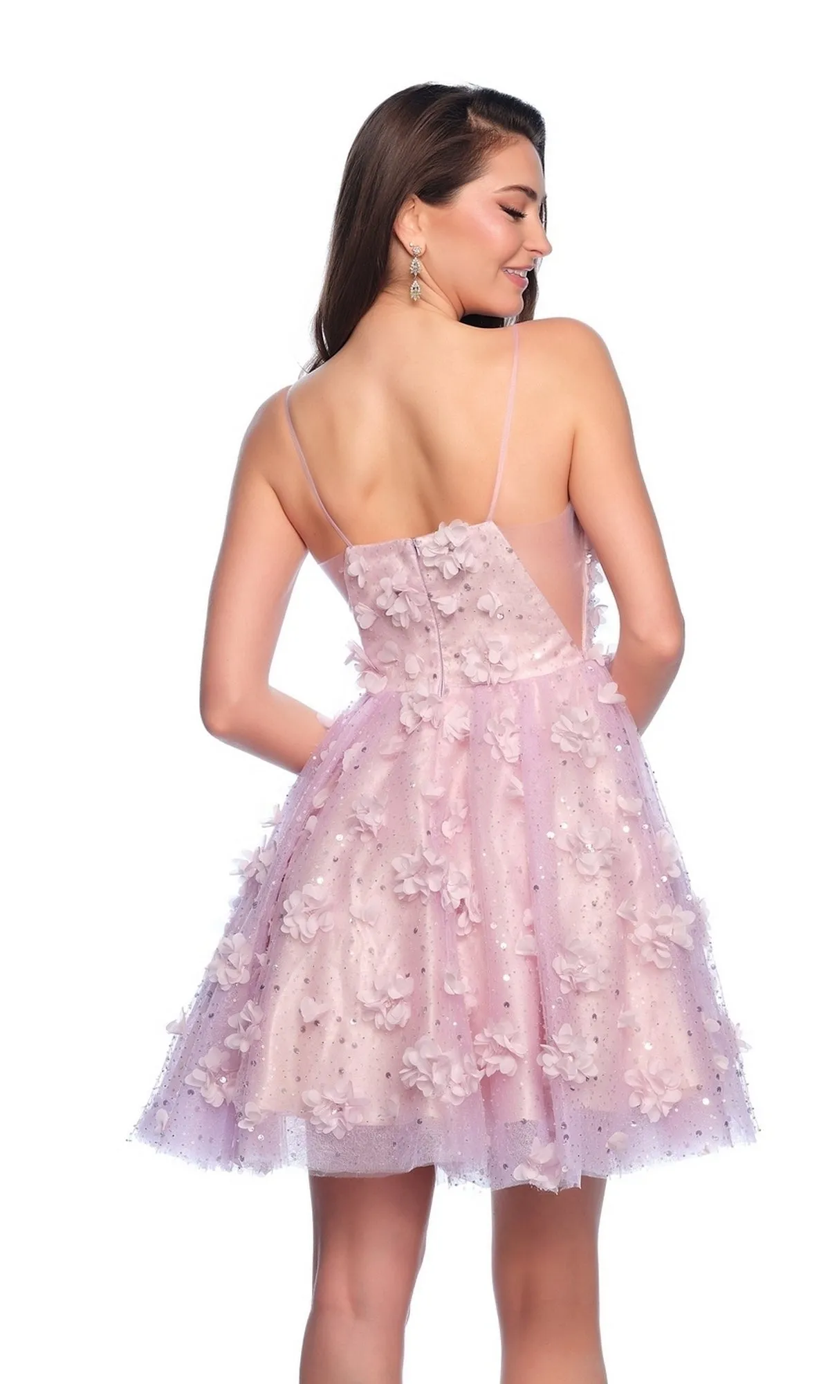 Dave and Johnny Short Purple Hoco Dress 11751 sold by PromGirl product image thumbnail 2
