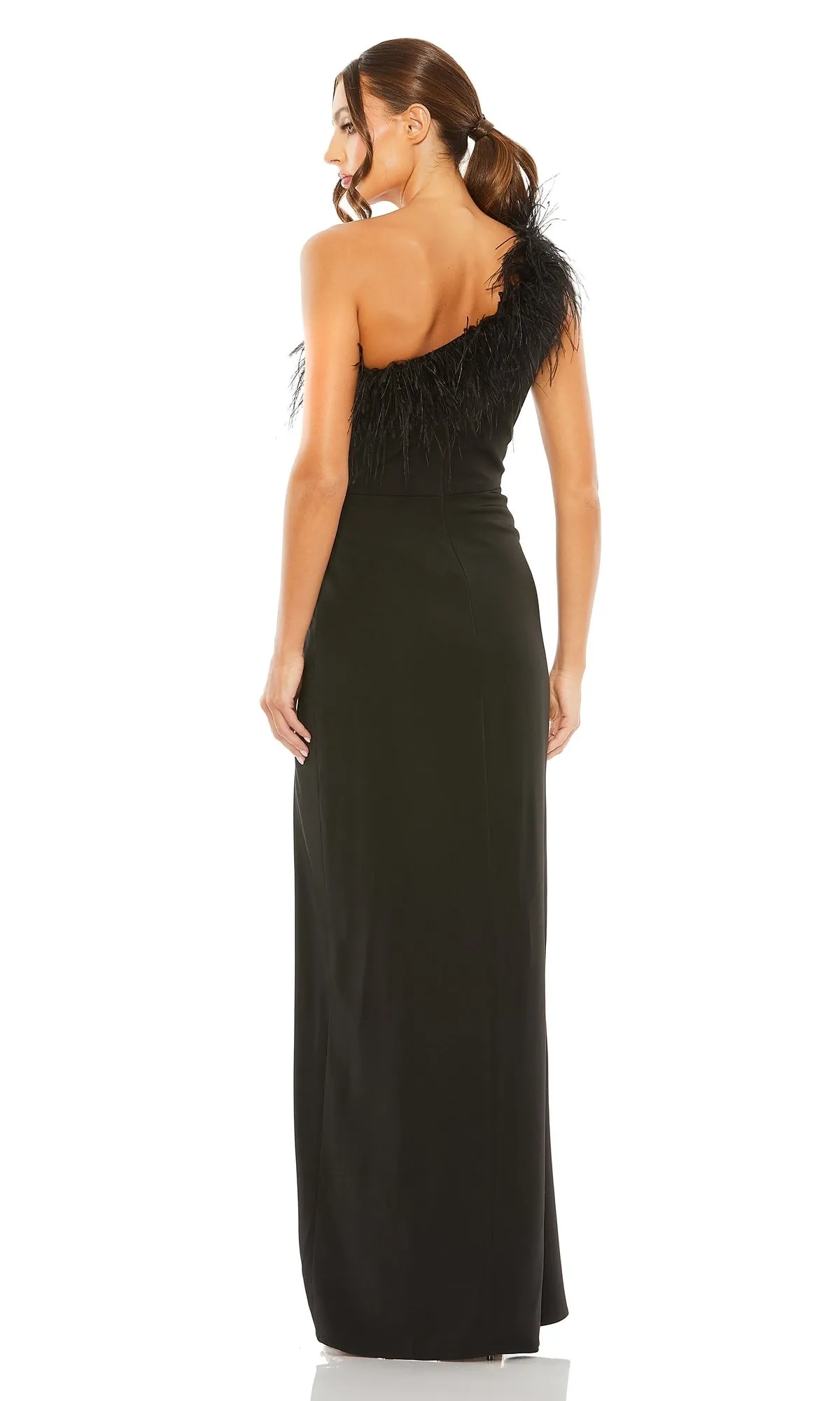 One-Shoulder Black Formal Dress: Mac Duggal 68456 sold by PromGirl product image thumbnail 2