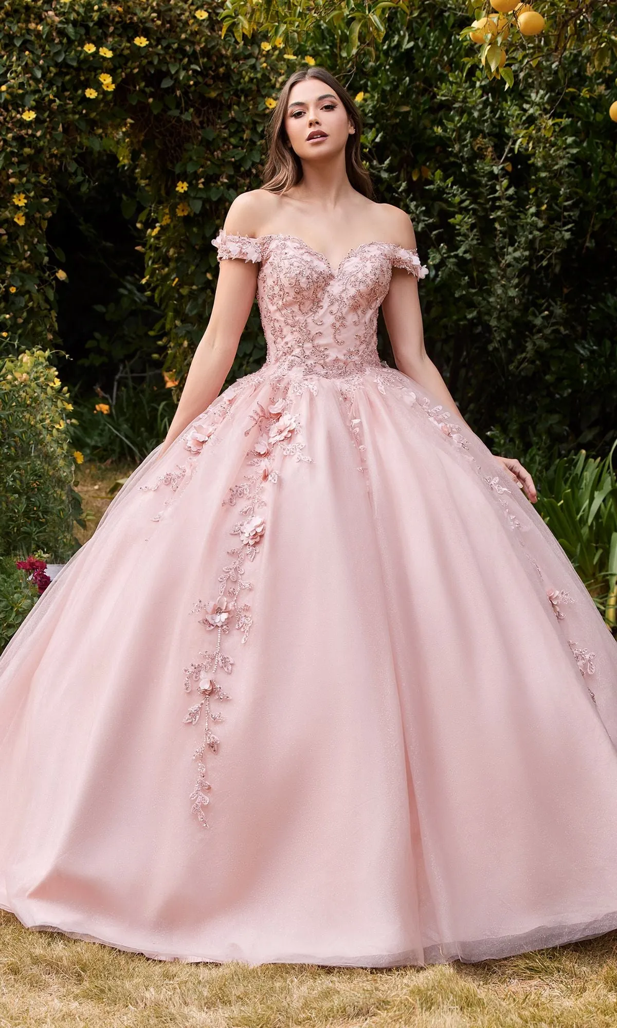 Off-Shoulder Long Sweetheart Prom Ball Gown CD0185 sold by PromGirl product image thumbnail 5