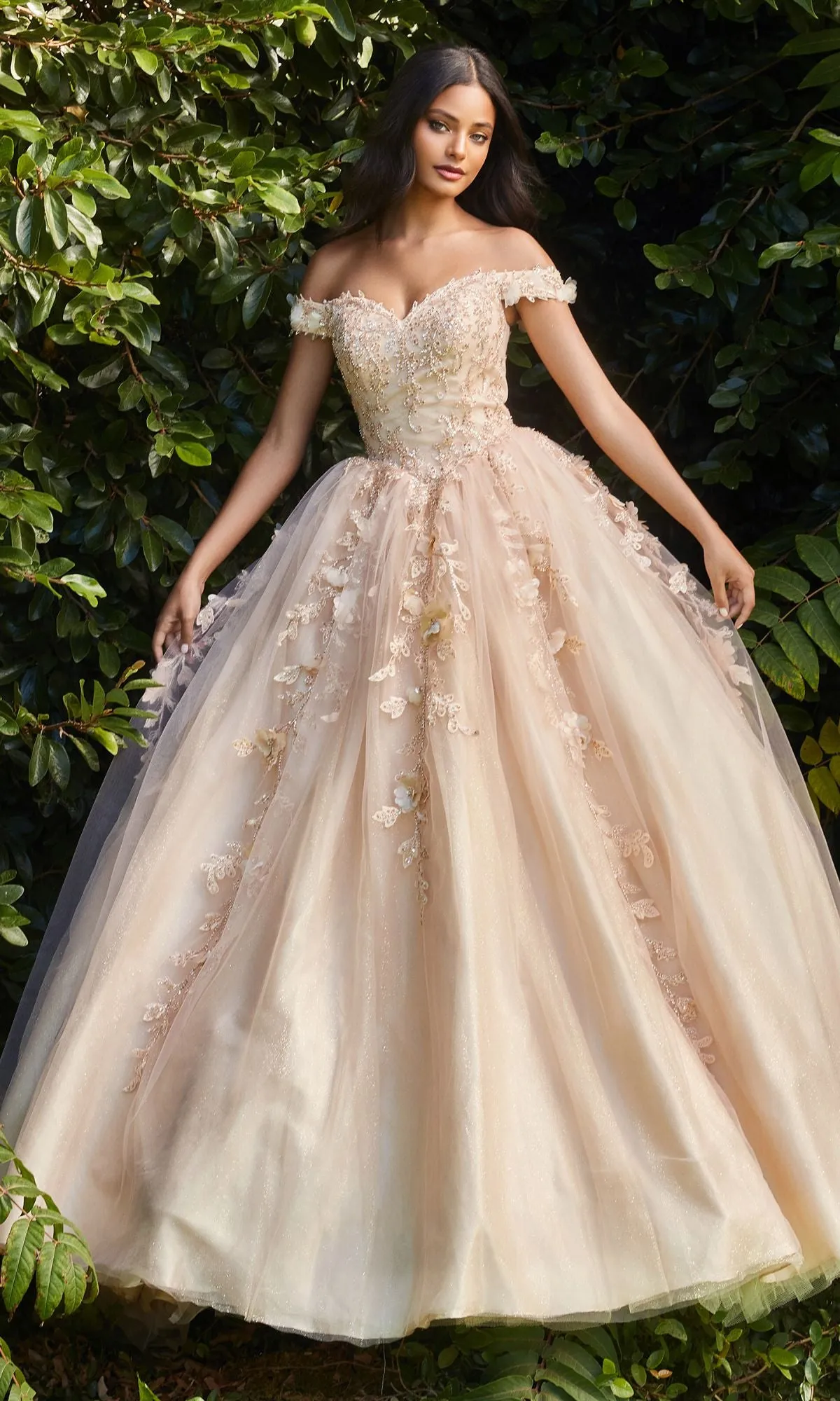 Off-Shoulder Long Sweetheart Prom Ball Gown CD0185 sold by PromGirl product image thumbnail 3