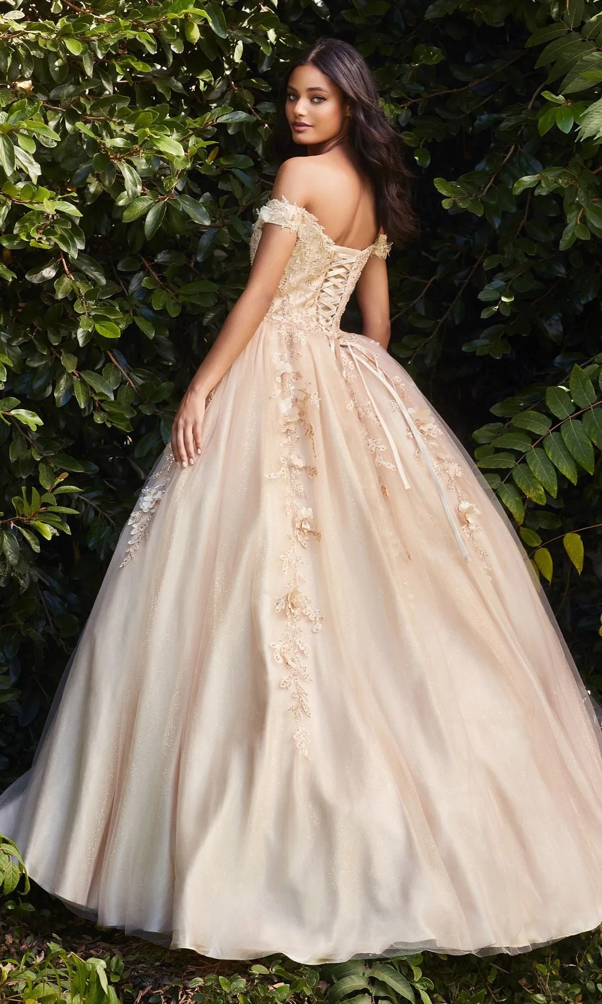 Off-Shoulder Long Sweetheart Prom Ball Gown CD0185 sold by PromGirl product image thumbnail 2