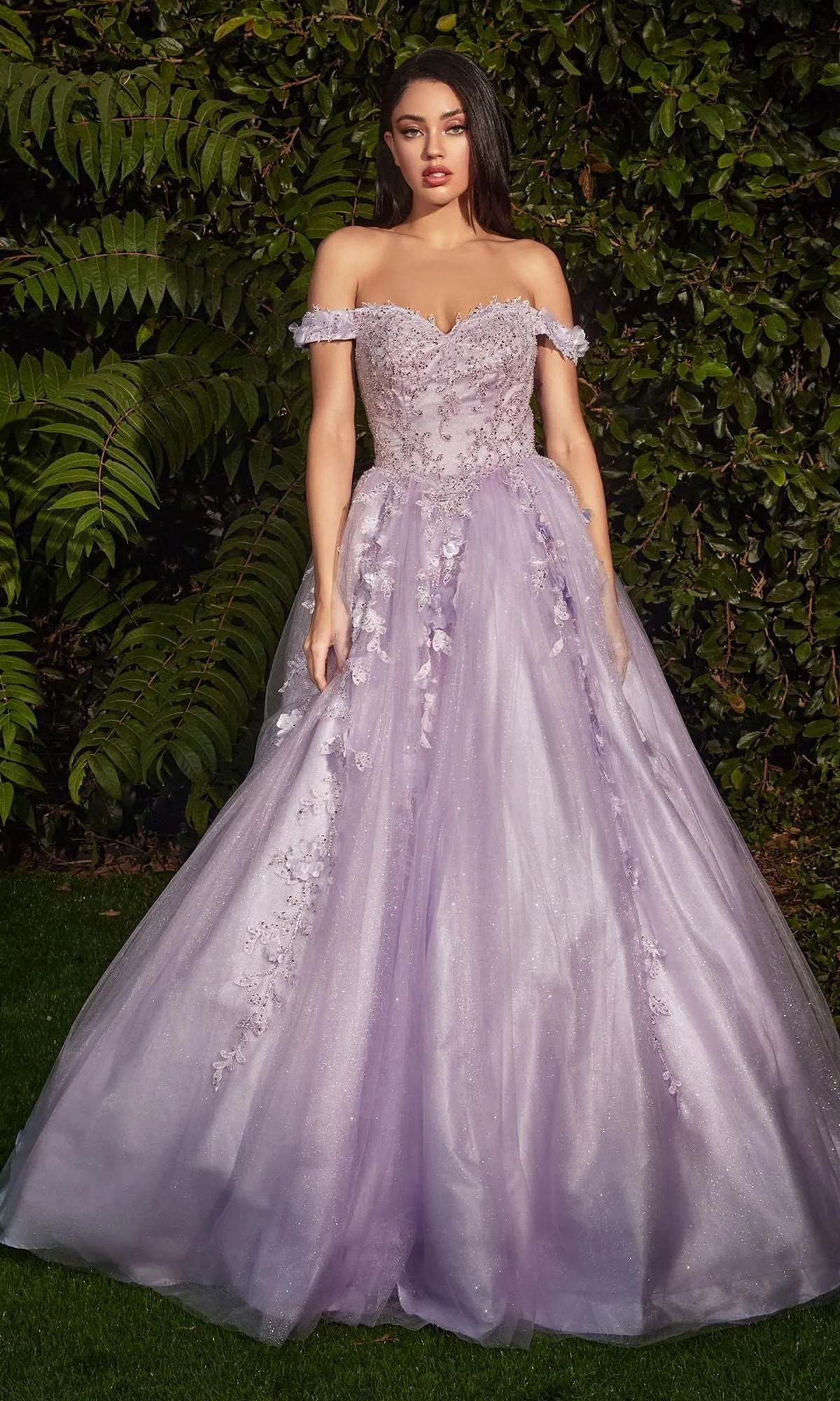 Off-Shoulder Long Sweetheart Prom Ball Gown CD0185 sold by PromGirl product image thumbnail 4