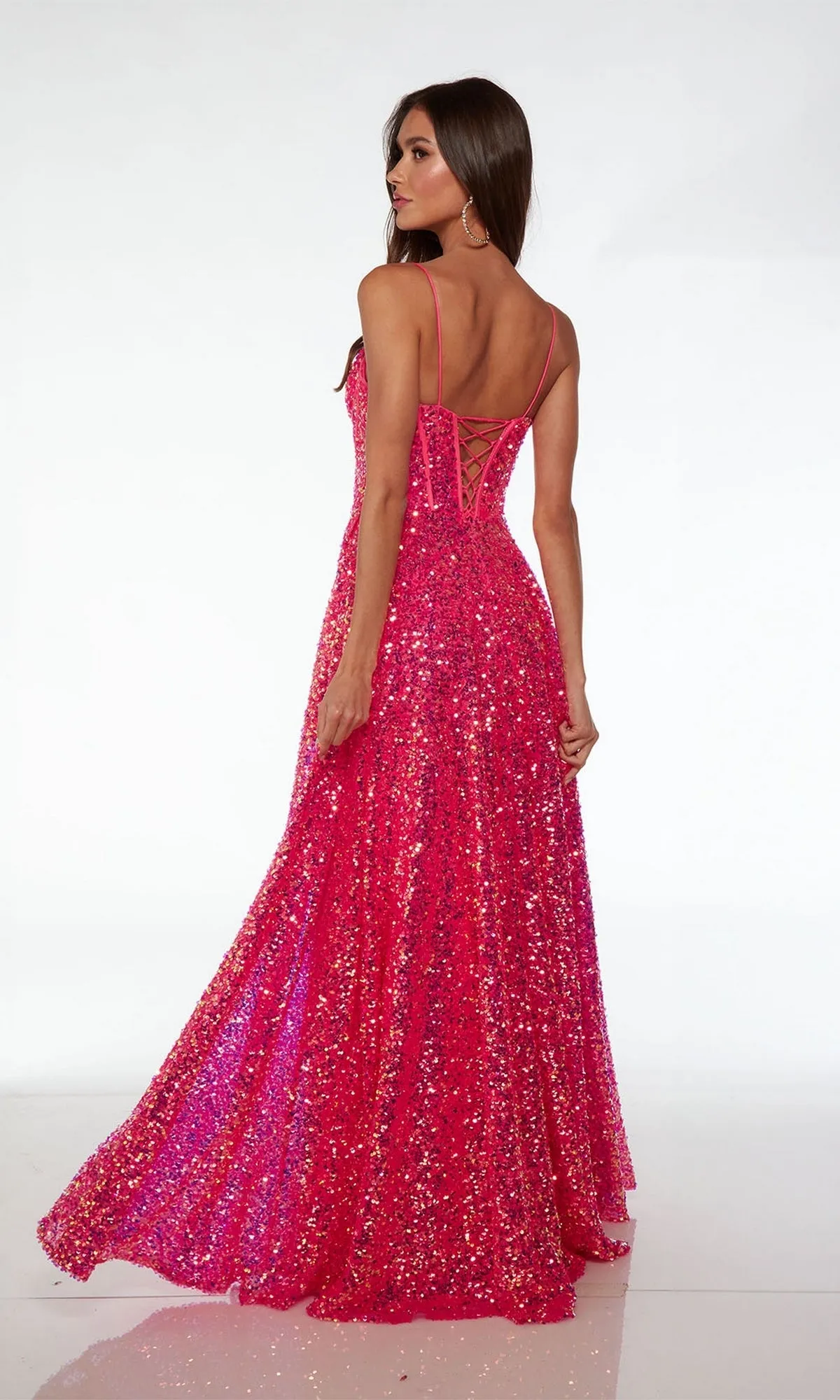 Alyce Plunging V-Neck Long Sequin Prom Dress 61517 sold by PromGirl product image thumbnail 3