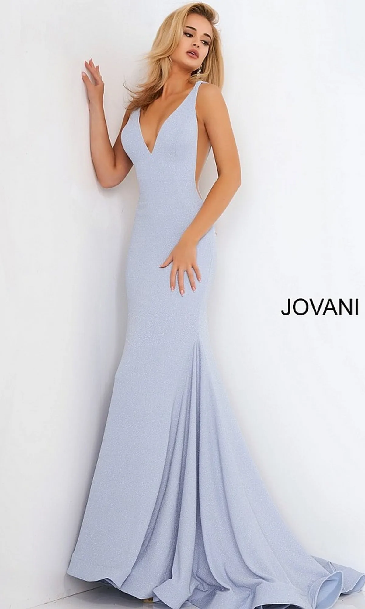 JVN by Jovani Tight Glitter Prom Dress 02132 sold by PromGirl product image thumbnail 4