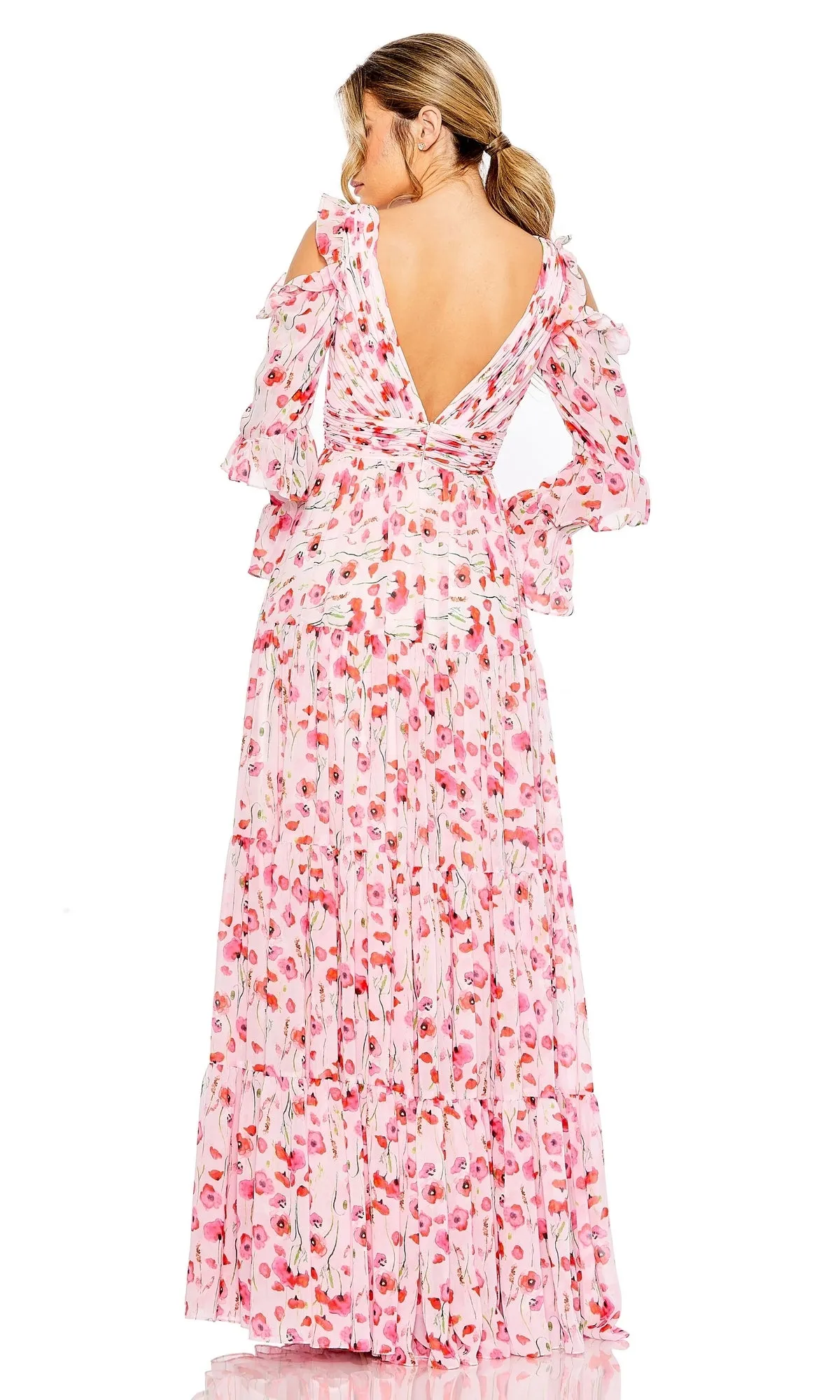 Long Sleeve Print Formal Dress: Mac Duggal 55906 sold by PromGirl product image thumbnail 2