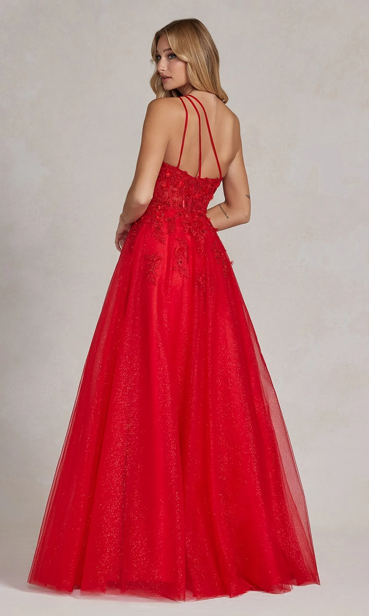 One-Shoulder Long Red Ball Gown sold by PromGirl product image thumbnail 2