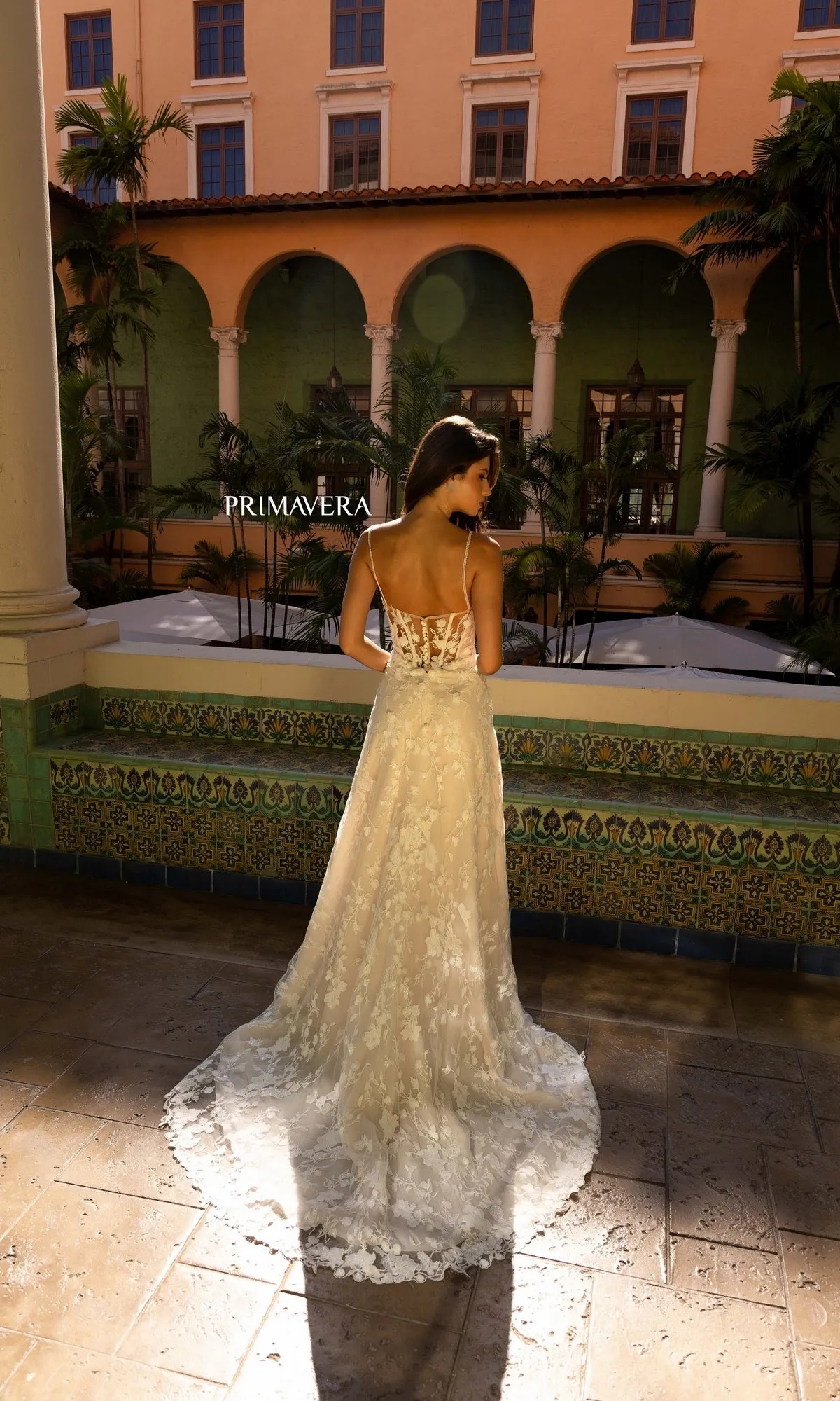 Long Wedding Dress 11135 by Primavera sold by PromGirl product image thumbnail 4