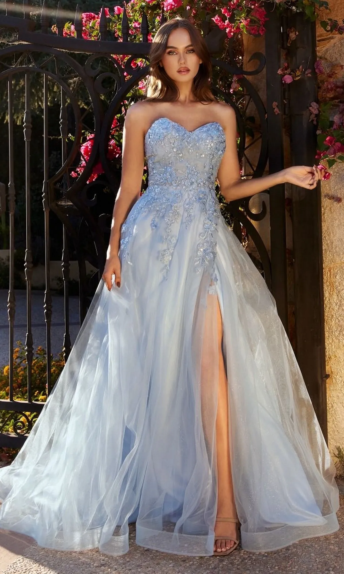 Pastel Blue Ball Gown A1339 by Andrea and Leo sold by PromGirl