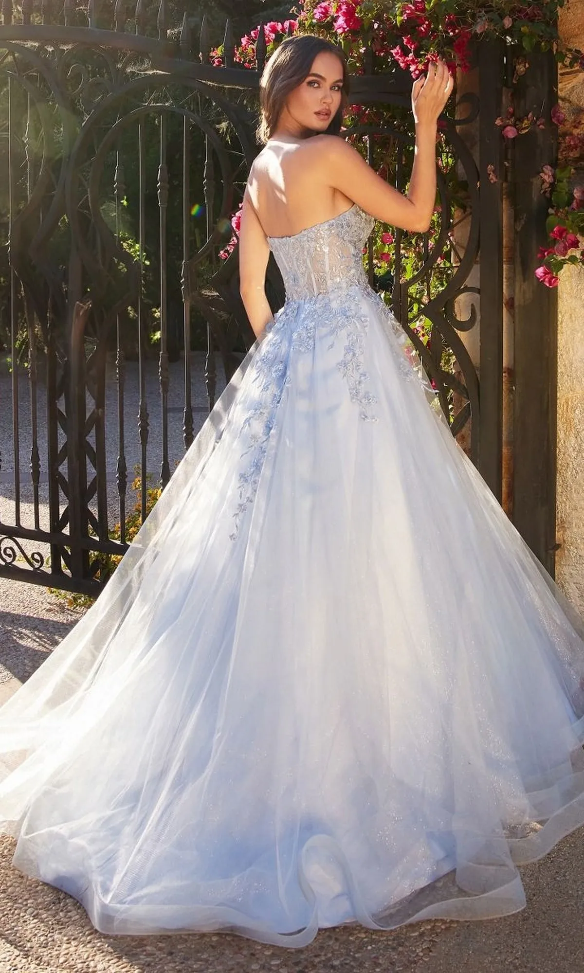 Pastel Blue Ball Gown A1339 by Andrea and Leo sold by PromGirl product image thumbnail 2