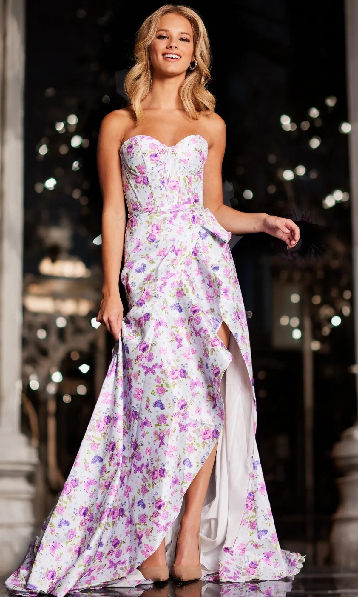 Long Prom Dress by JVN by Jovani JVN37428 sold by PromGirl product image thumbnail 3