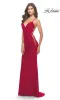 La Femme Lace-Up-Sides Long Prom Dress 31315 sold by PromGirl