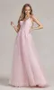 Embroidered Tulle Prom Ball Gown with Corset Back sold by PromGirl