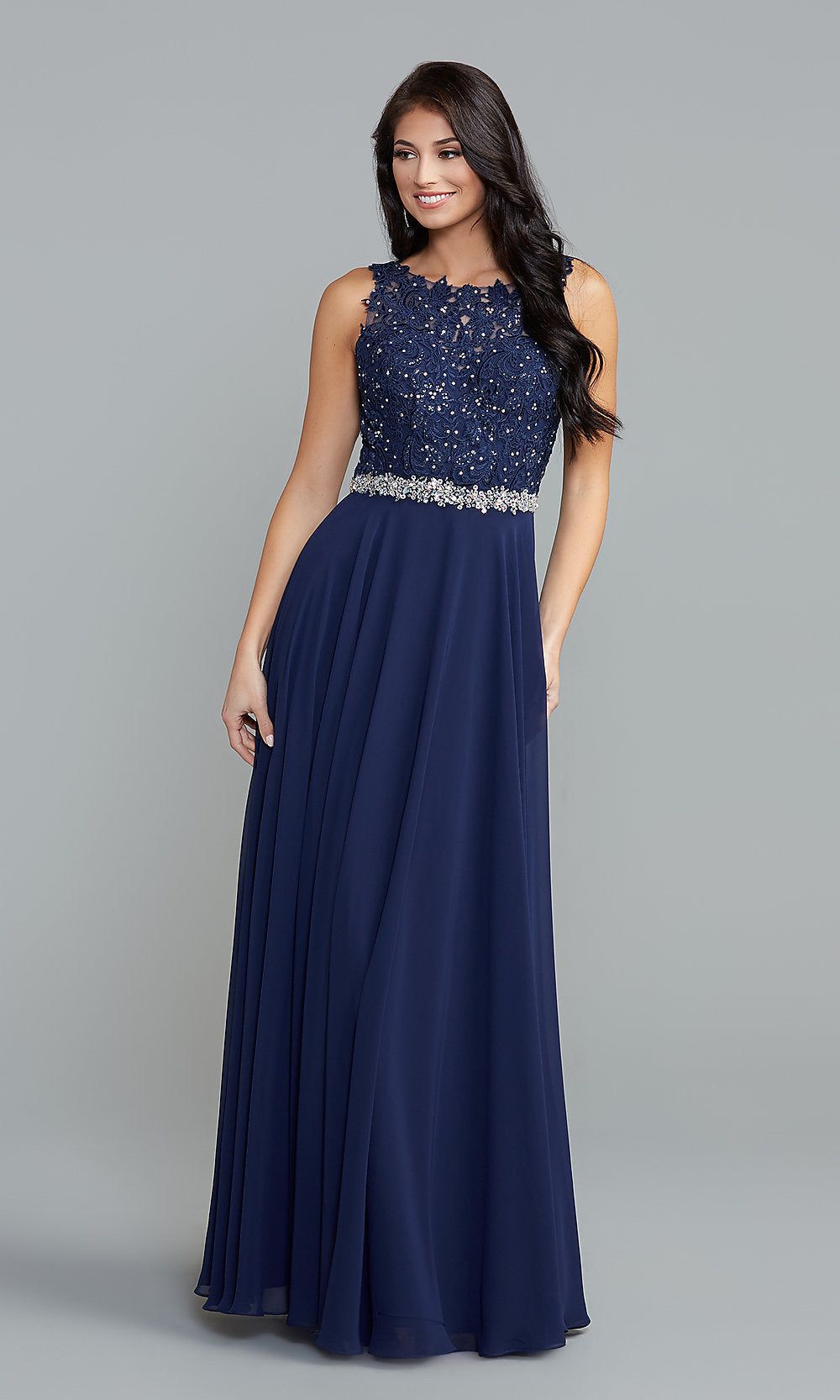 PromGirl Long A-Line Prom Dress with Beaded Bodice sold by PromGirl product image thumbnail 3