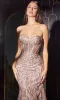 Strapless Long Pink Mermaid Prom Dress CB116 sold by PromGirl