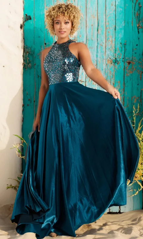 JVN by Jovani High-Neck Prom Dress JVN39295 sold by PromGirl