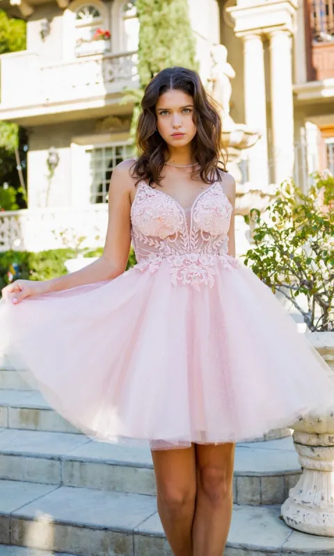 Short Ball-Gown-Style Homecoming Dress 5112J sold by PromGirl
