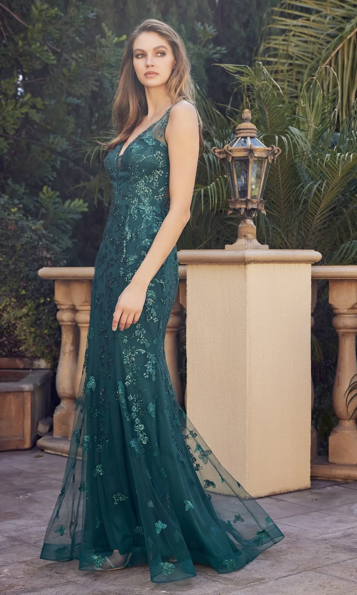 Glitter-Print Long Prom Dress: Juliet 294 sold by PromGirl product image thumbnail 3