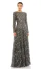 Long Sleeve Sequin Formal Gown: Mac Duggal 5496 sold by PromGirl