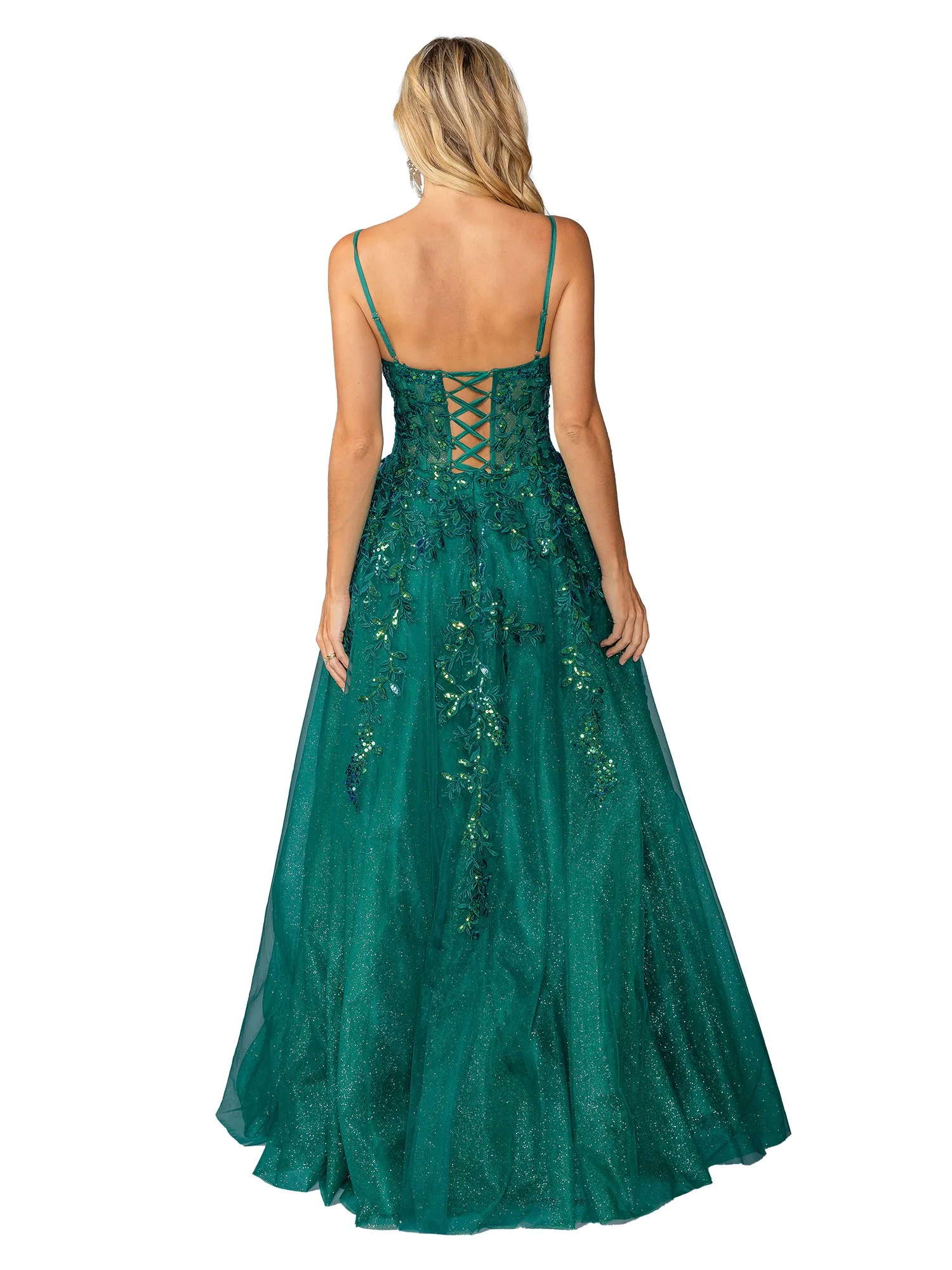 Long Glitter Prom Ball Gown: Dancing Queen 4452 sold by PromGirl product image thumbnail 4