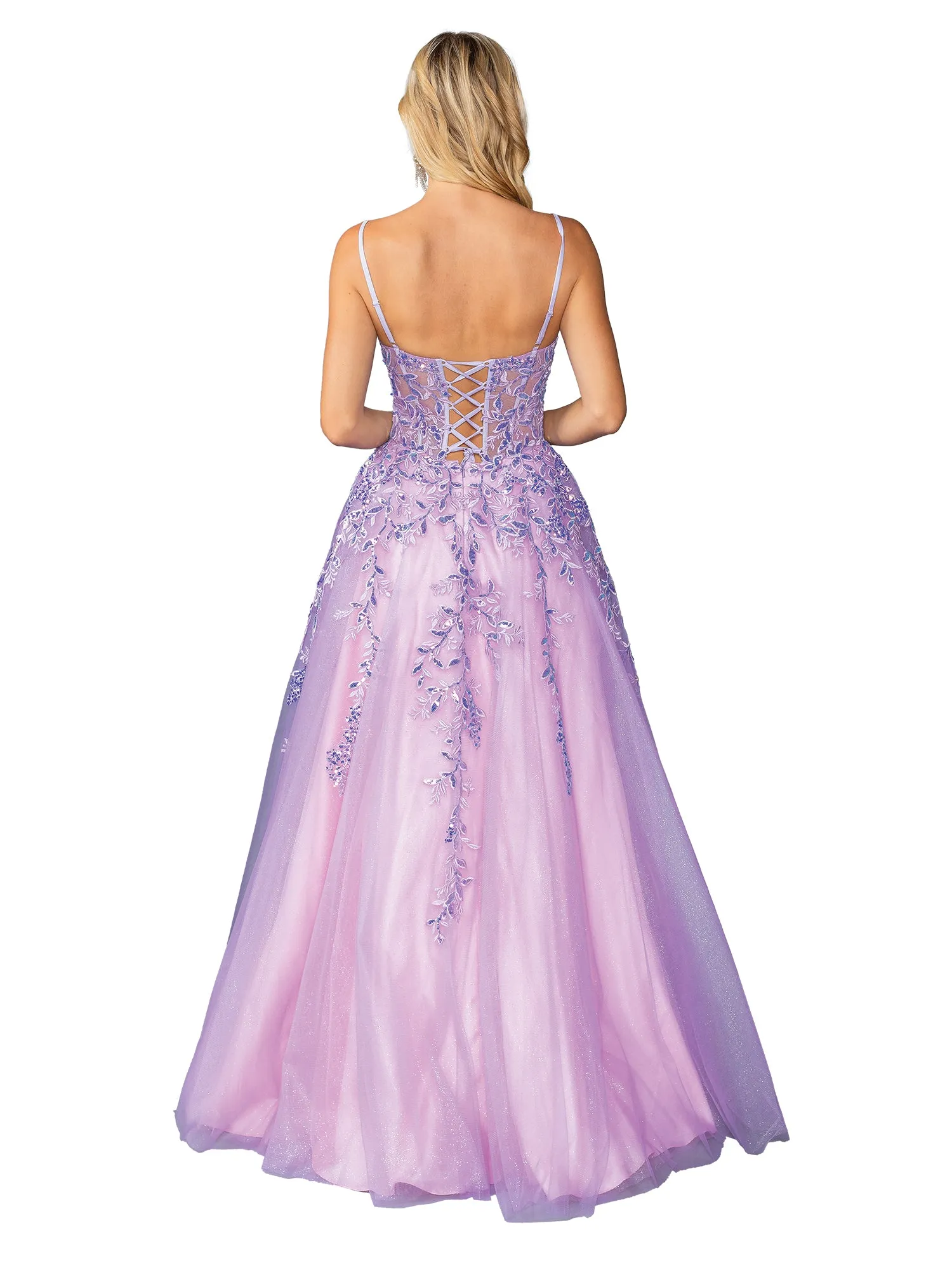 Long Glitter Prom Ball Gown: Dancing Queen 4452 sold by PromGirl product image thumbnail 2