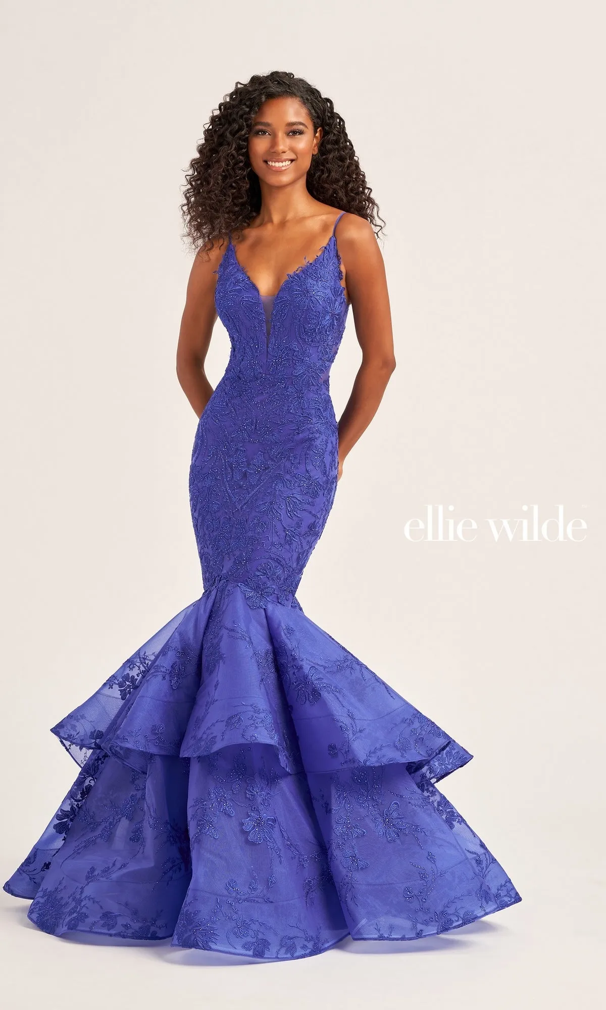 Ellie Wilde Long Lace Mermaid Prom Dress EW35038 sold by PromGirl product image thumbnail 4