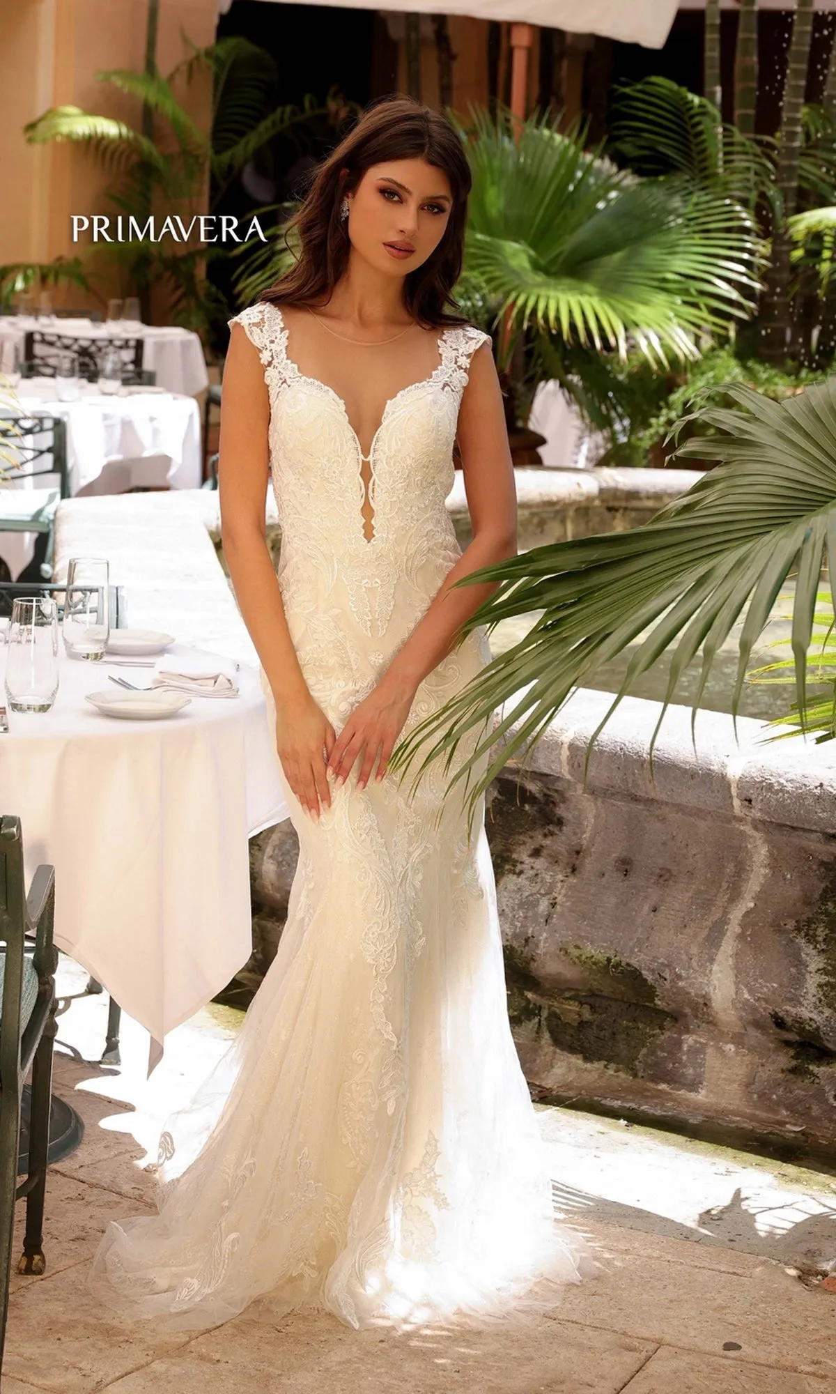 Long Wedding Dress 11133 by Primavera sold by PromGirl