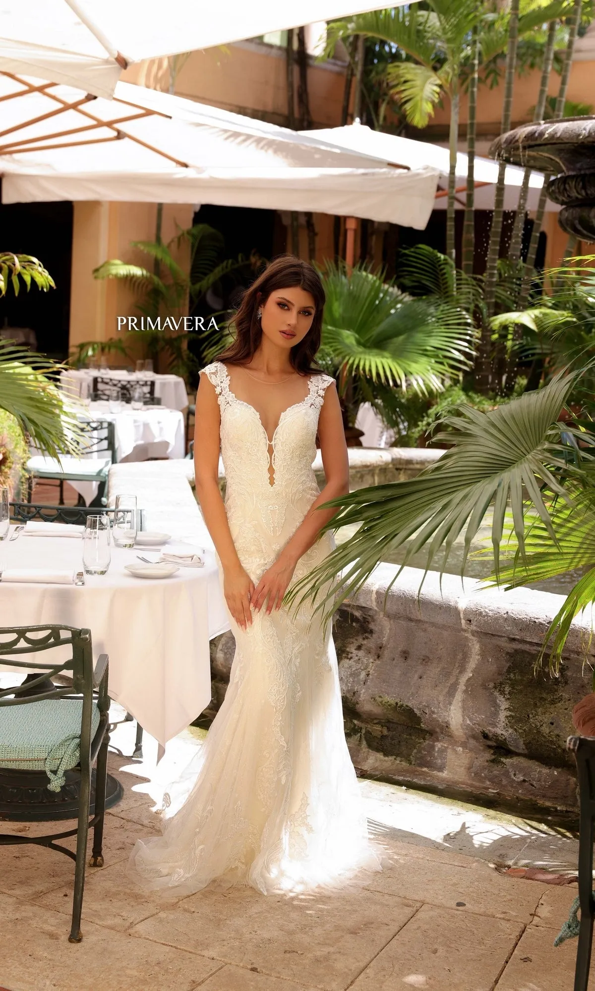 Long Wedding Dress 11133 by Primavera sold by PromGirl product image thumbnail 3