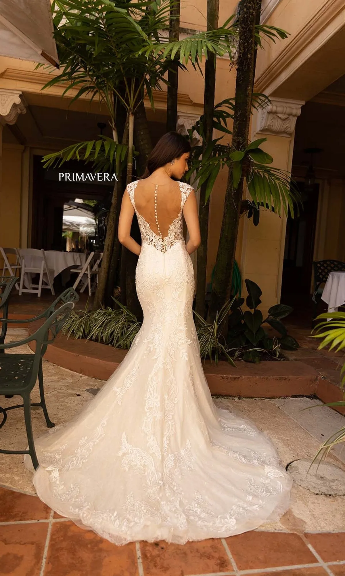 Long Wedding Dress 11133 by Primavera sold by PromGirl product image thumbnail 4