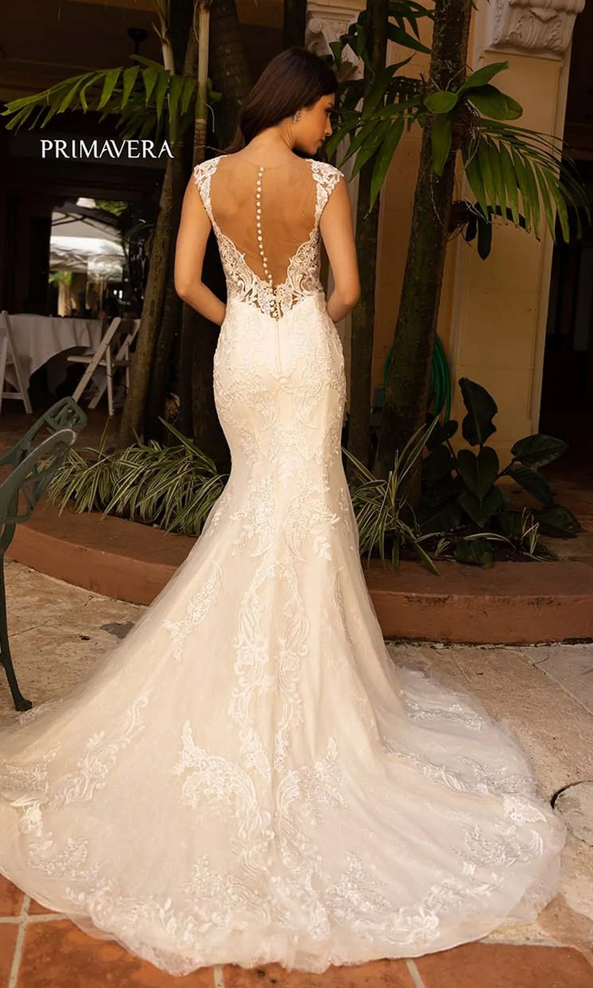 Long Wedding Dress 11133 by Primavera sold by PromGirl product image thumbnail 2