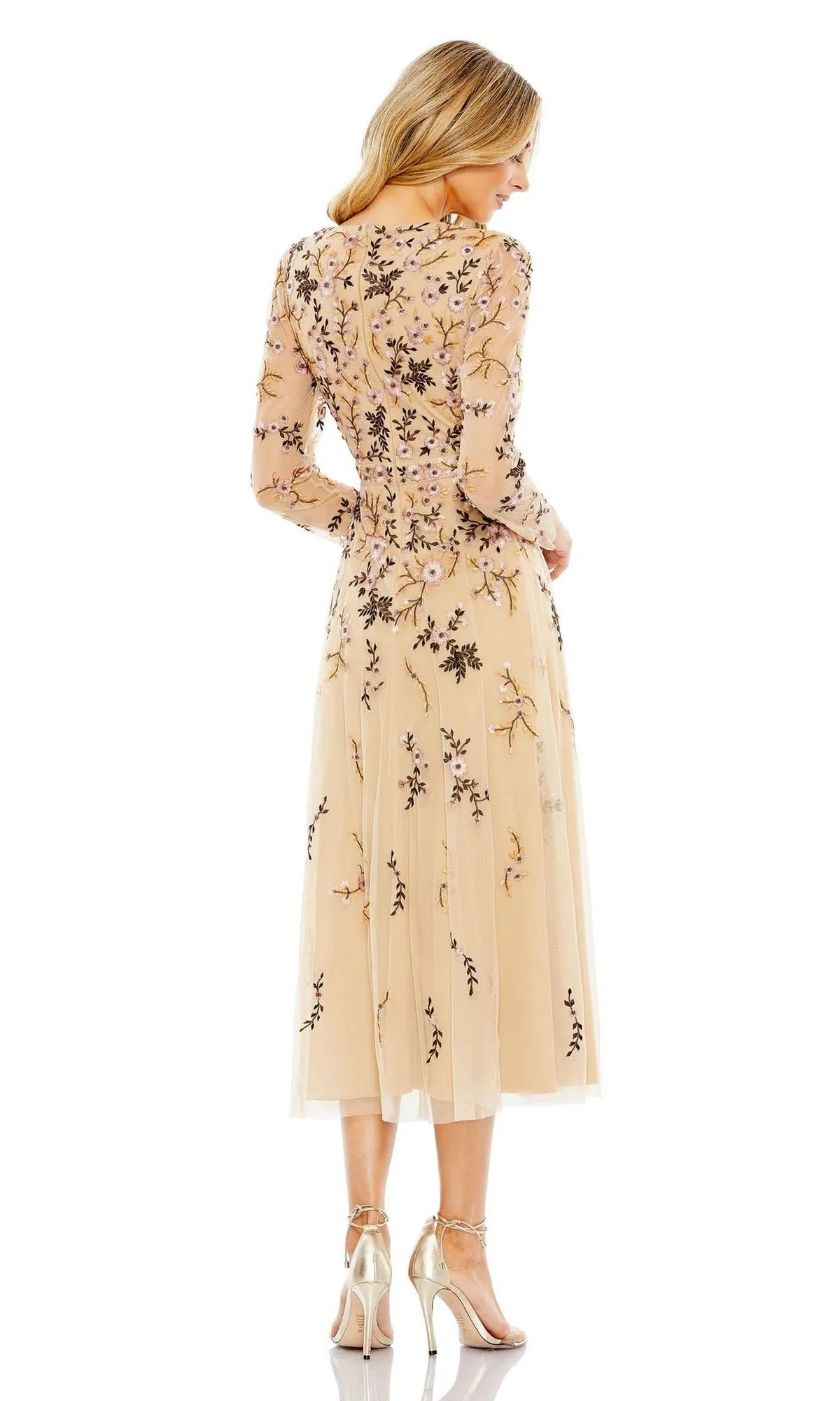 Midi Floral Wedding Guest Dress: Mac Duggal sold by PromGirl product image thumbnail 4