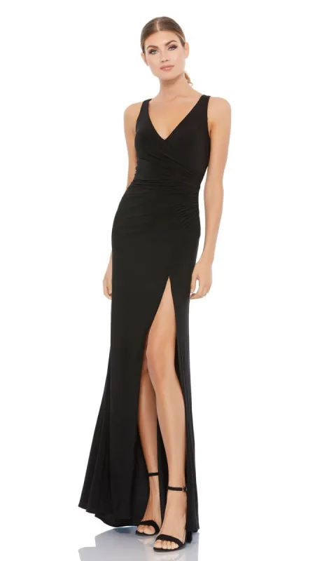 Faux-Wrap Long Formal Dress: Mac Duggal 26513 sold by PromGirl