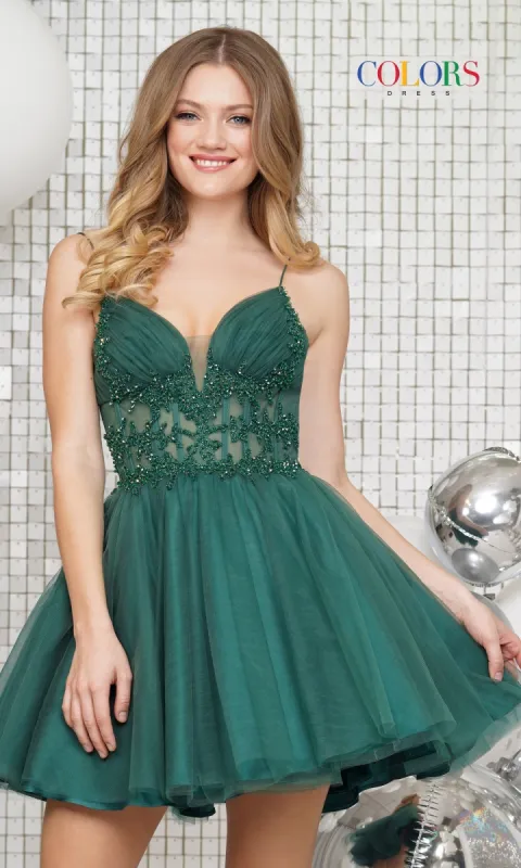 Colors Dress A-Line Short Homecoming Dress 3342 sold by PromGirl