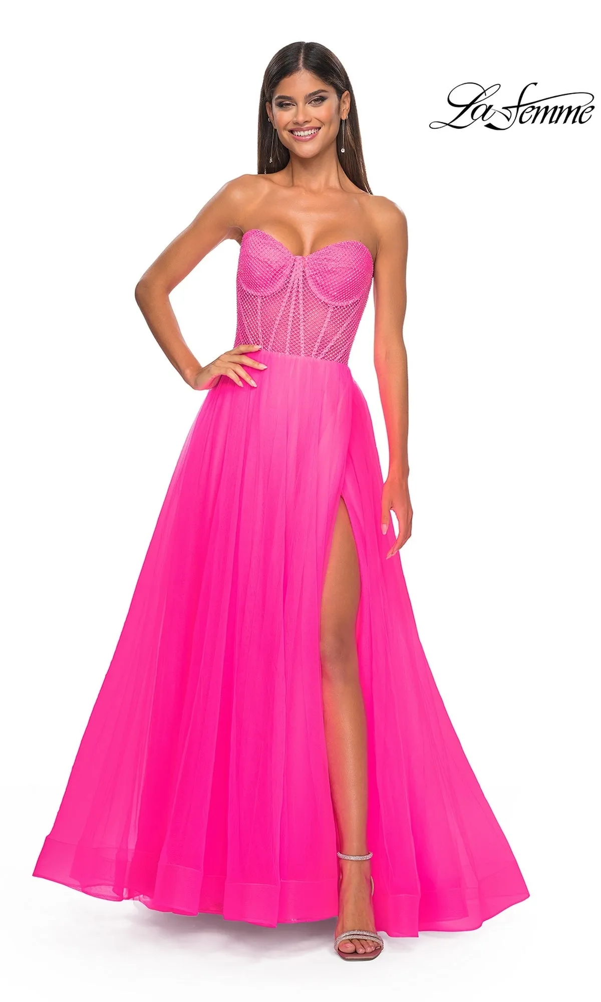 Strapless Long A-Line Prom Dress: La Femme 32445 sold by PromGirl product image thumbnail 4