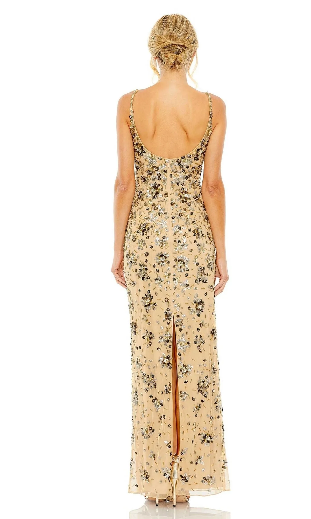 Floral-Beaded Long Formal Dress: Mac Duggal 5477 sold by PromGirl product image thumbnail 5