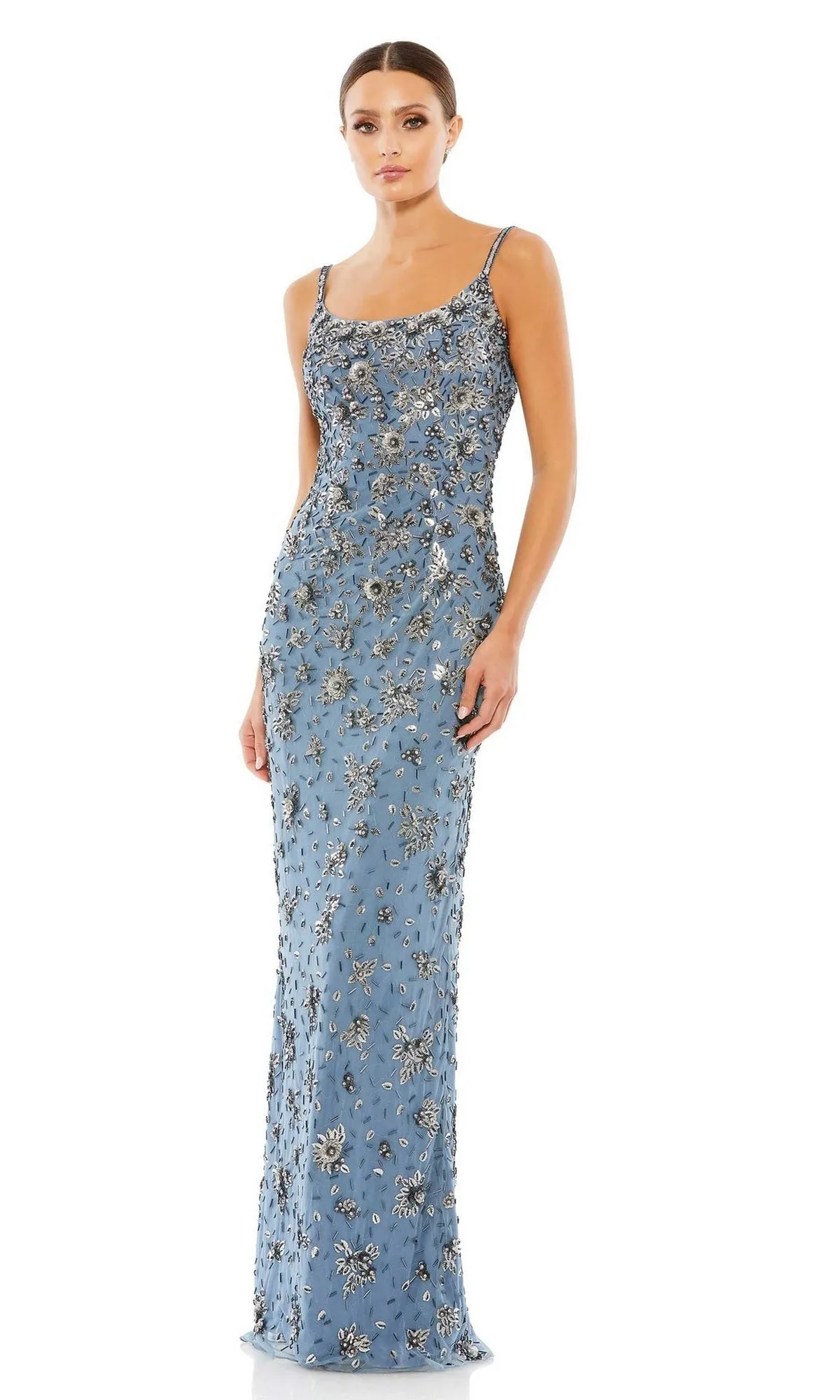 Floral-Beaded Long Formal Dress: Mac Duggal 5477 sold by PromGirl product image thumbnail 4