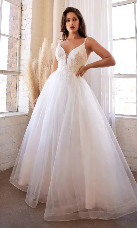 Off-White Long A-Line Wedding Dress CD0154W sold by PromGirl